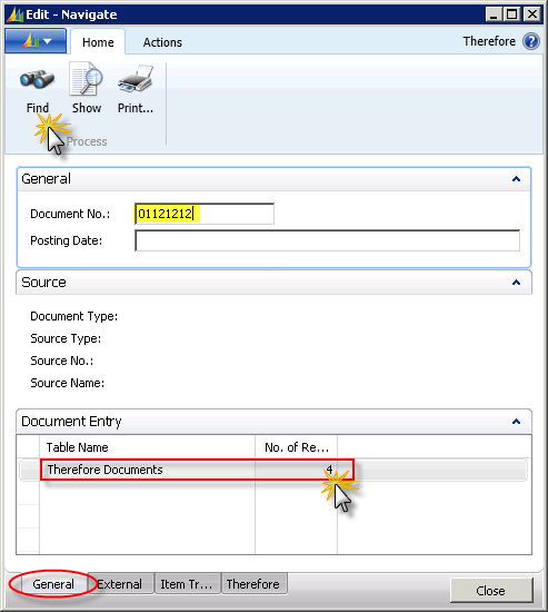 Figure 44: Actions - Navigate (View Therefore⢠documents) Figure 44: Actions - Navigate (View Therefore⢠documents)