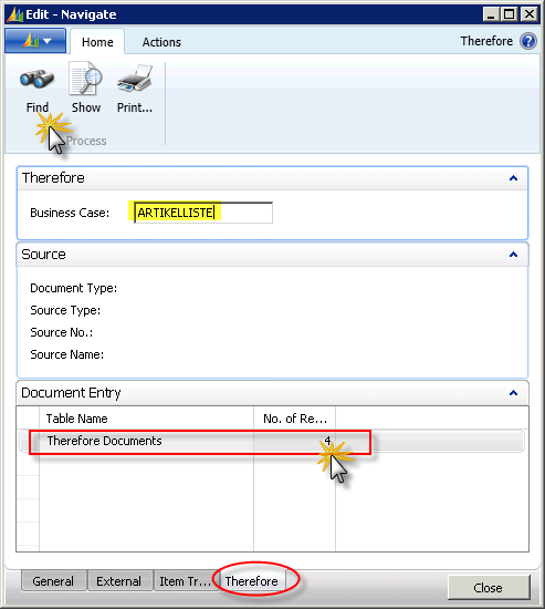 Figure 45: Actions - Navigate (search Business Case) Figure 45: Actions - Navigate (search Business Case)