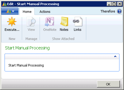 Figure 46: Start manual processing Figure 46: Start manual processing