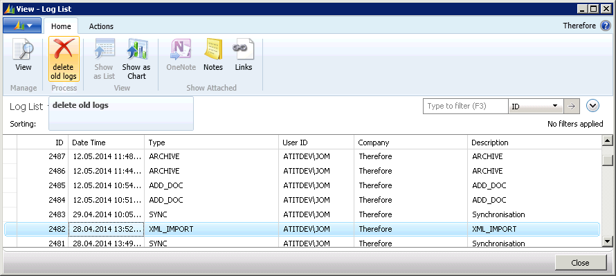 Figure 47: Log List Figure 47: Log List