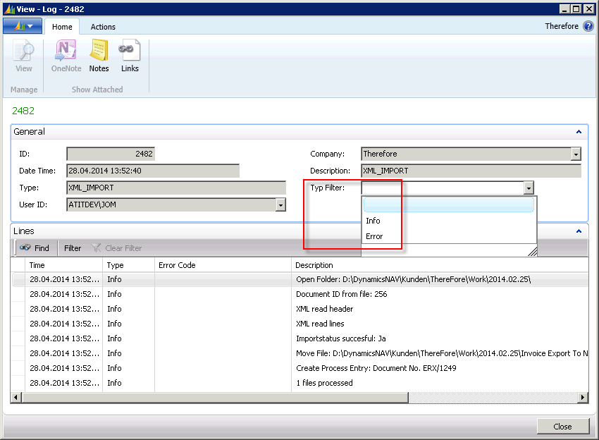 Figure 48: Detailed log card Figure 48: Detailed log card
