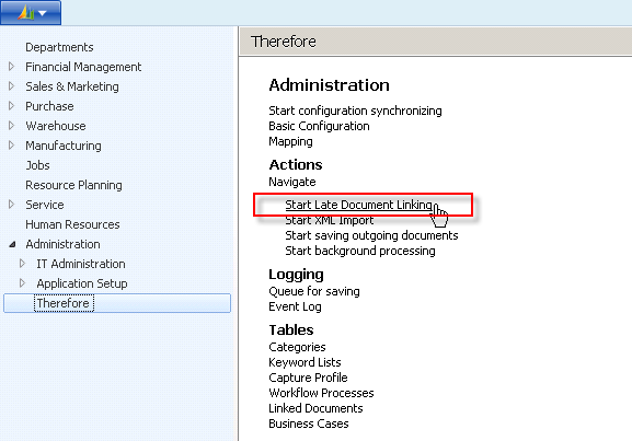 Figure 32: Successful creation of a link (Sales Invoice) Figure 32: Successful creation of a link (Sales Invoice)