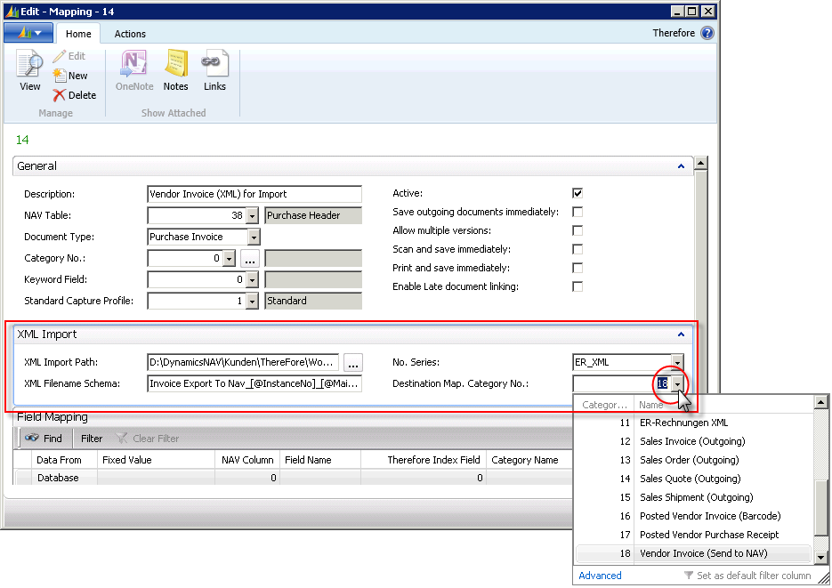 Figure 39: Mapping No. 14 (Vendor Invoice XML-Import) Figure 39: Mapping No. 14 (Vendor Invoice XML-Import)