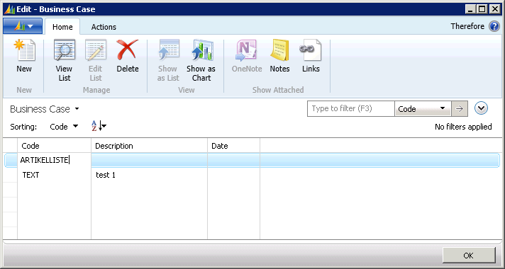 Figure 55: Business Case List