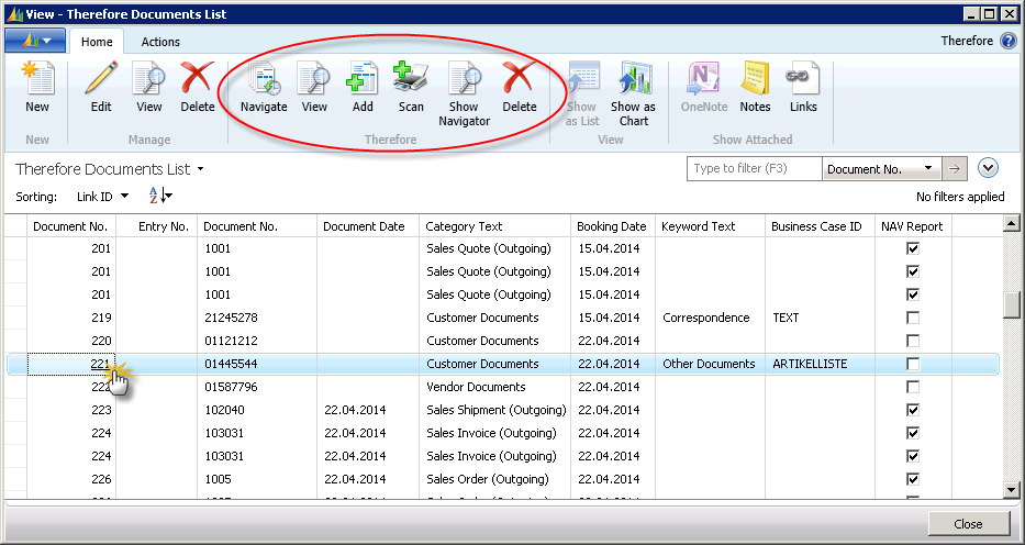 Figure 54: Therefore⢠Documents List (unfiltered) Figure 54: Therefore⢠Documents List (unfiltered)
