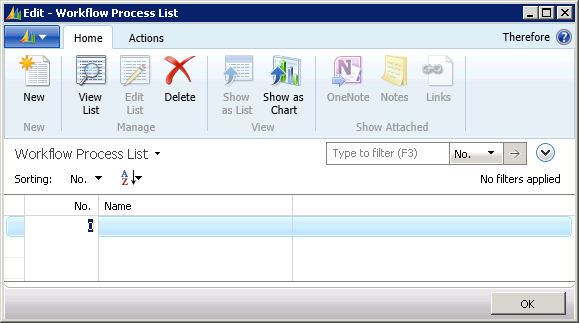Figure 53: Workflow Process List