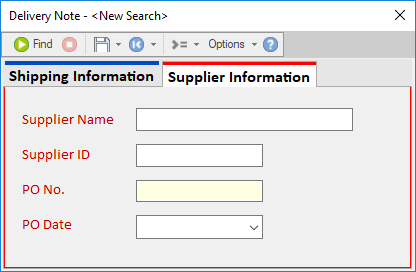 'Supplier Information' Tab