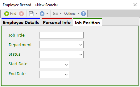 'Job Position' Tab